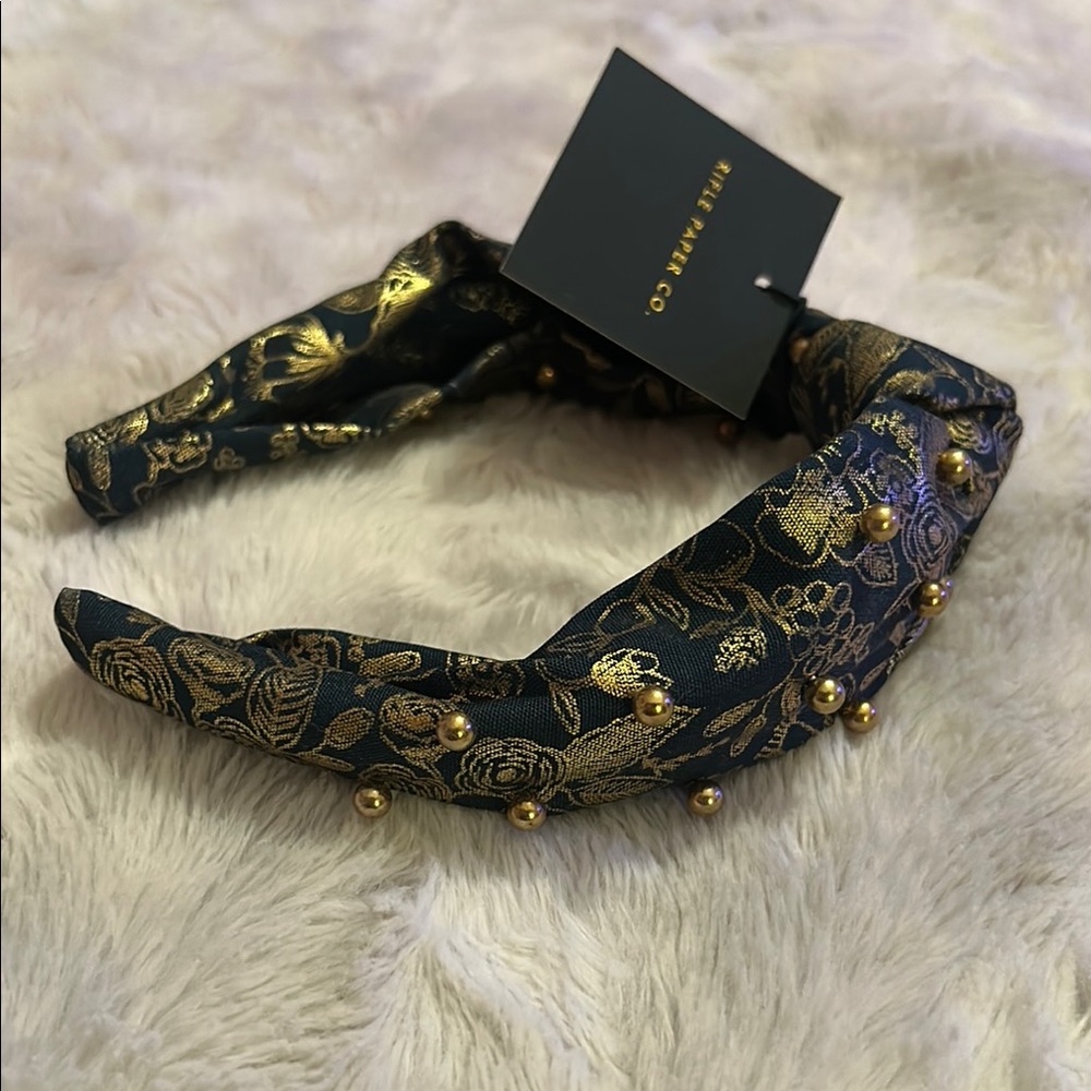 Elegant Gold and Black Headband